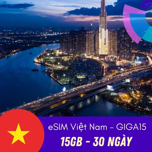 Việt Nam eSIM - Giga15 - Gigago