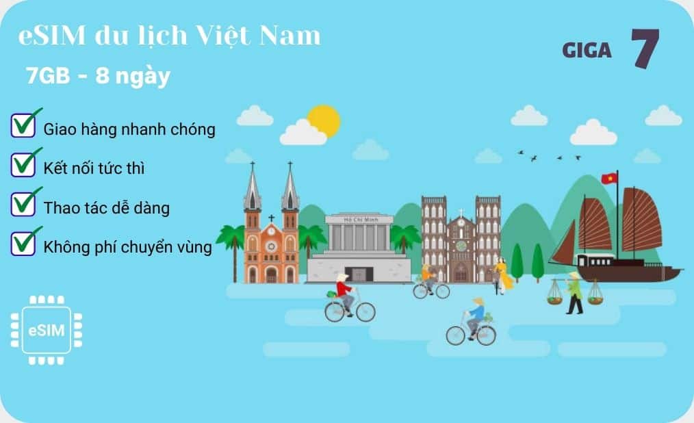eSIM du lịch Việt Nam giga7