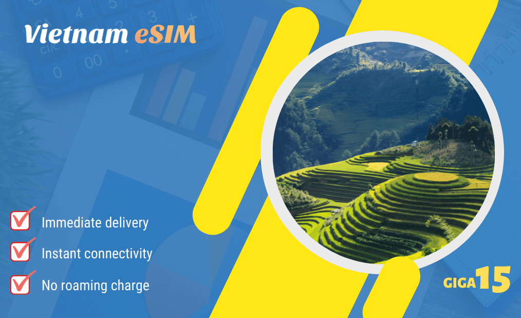 Vietnam travel eSIM - 15GB for 30 days