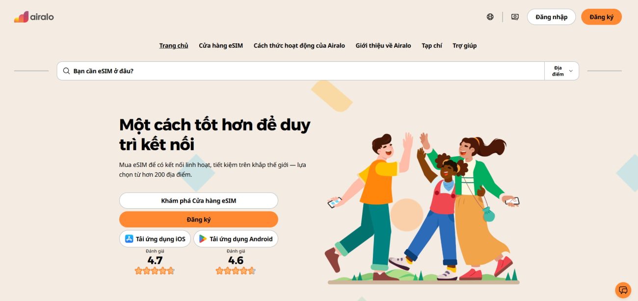 Airalo - top nhà cung cấp esim tốt nhất trên thế giới