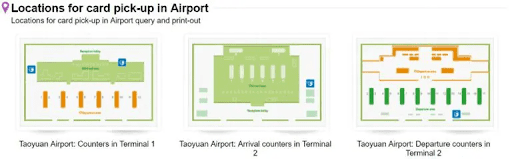 Quầy của Chunghwa Telecom tại sân bay Taoyuan - Sim du lịch Đài Loan