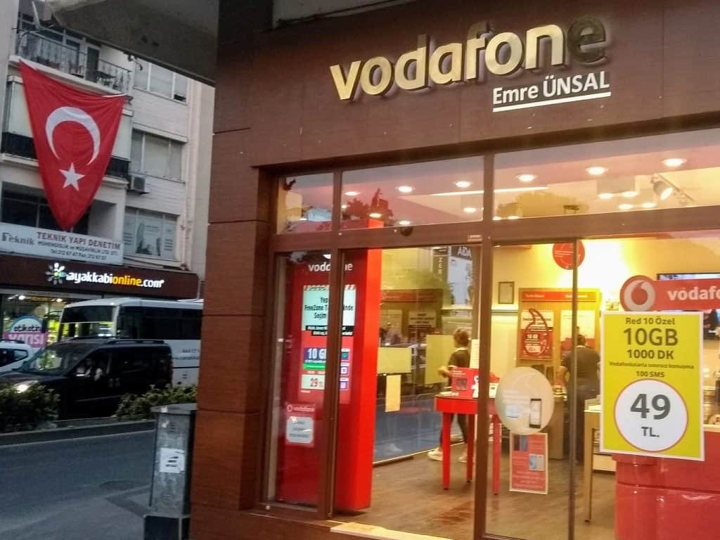 Nhà mạng Vodafone Thổ Nhĩ Kỳ - Sim du lịch Thổ Nhĩ Kỳ
