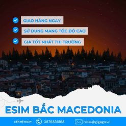 esim du lịch Bắc Macedonia gigago