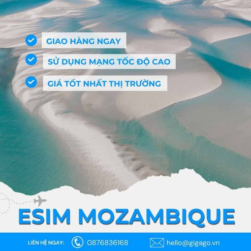 esim du lịch Mozambique gigago