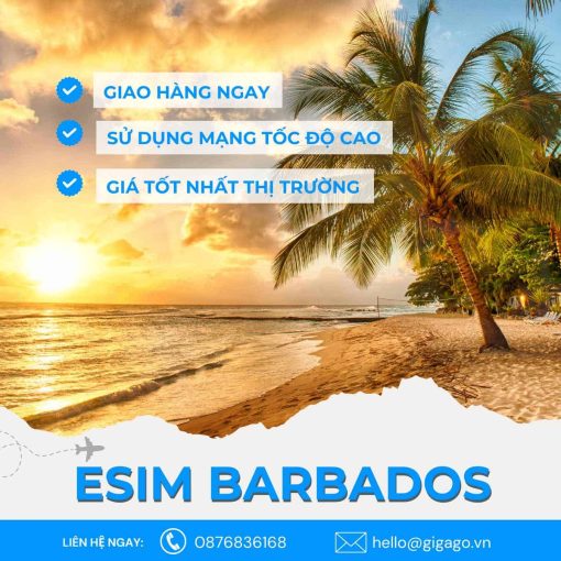 esim du lịch barbados gigago
