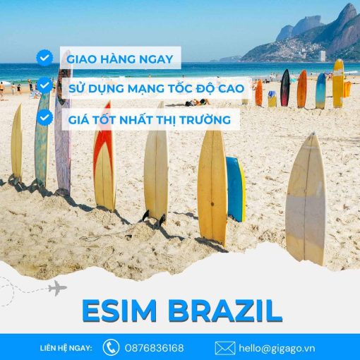 esim du lịch Brazil gigago