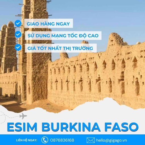 esim du lịch Burkina Faso gigago