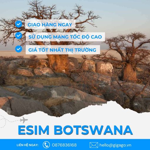 esim du lịch Botswana gigago