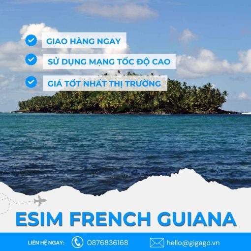 esim du lịch French Guiana gigago