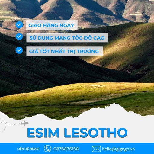 esim du lịch Lesotho gigago