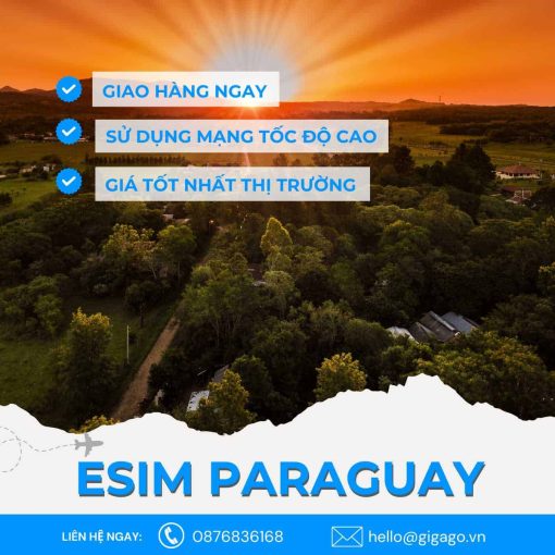esim du lịch Paraguay gigago
