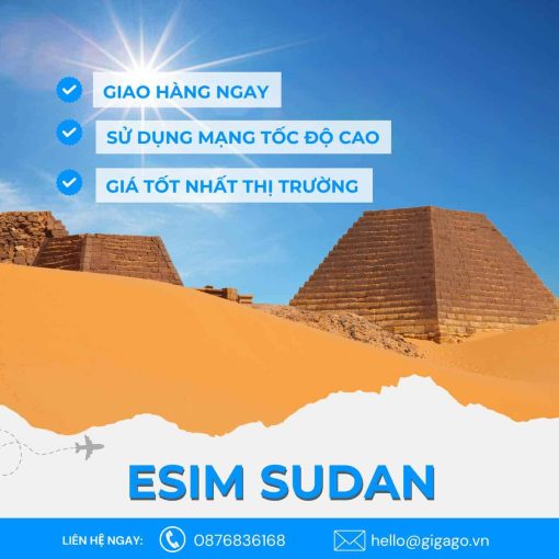 esim du lịch Sudan gigago