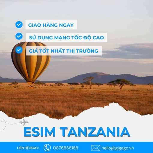 esim du lịch Tanzania gigago