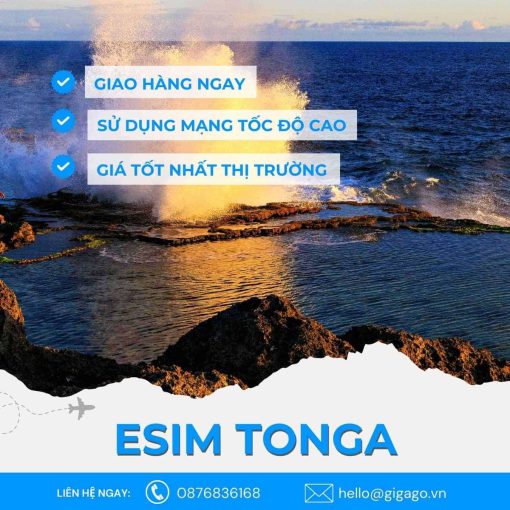 esim du lịch Tonga gigago