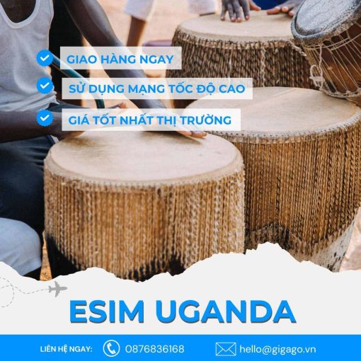 esim du lịch Uganda gigago