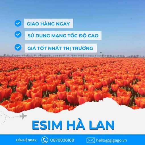 esim du lịch hà lan gigago