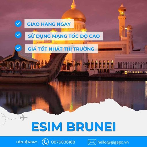 esim du lịch Brunei gigago