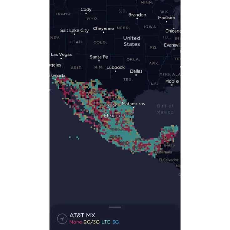 Phạm vi phủ sóng AT&T  tai Mexico - Speedtest