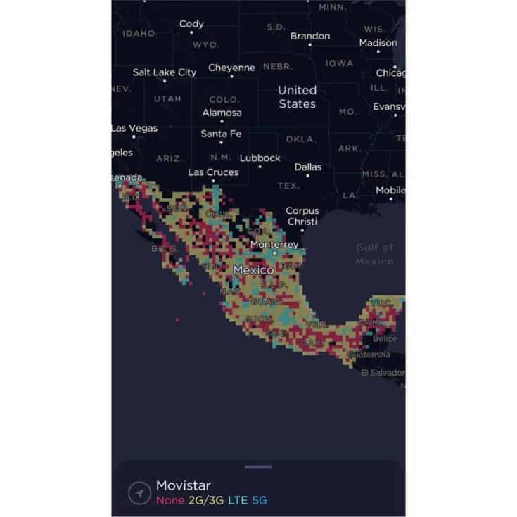 Phạm vi phủ sóng Movistar tai Mexico - Speedtest