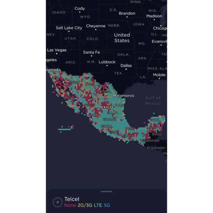 Phạm vi phủ sóng Tecel tai Mexico - Speedtest