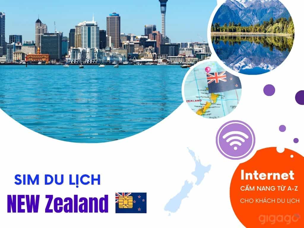 Top sim du lịch New Zealand và esim - Gigago