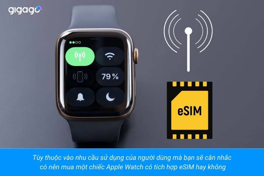 5. Có nên sử dụng eSIM Apple watch không gigago