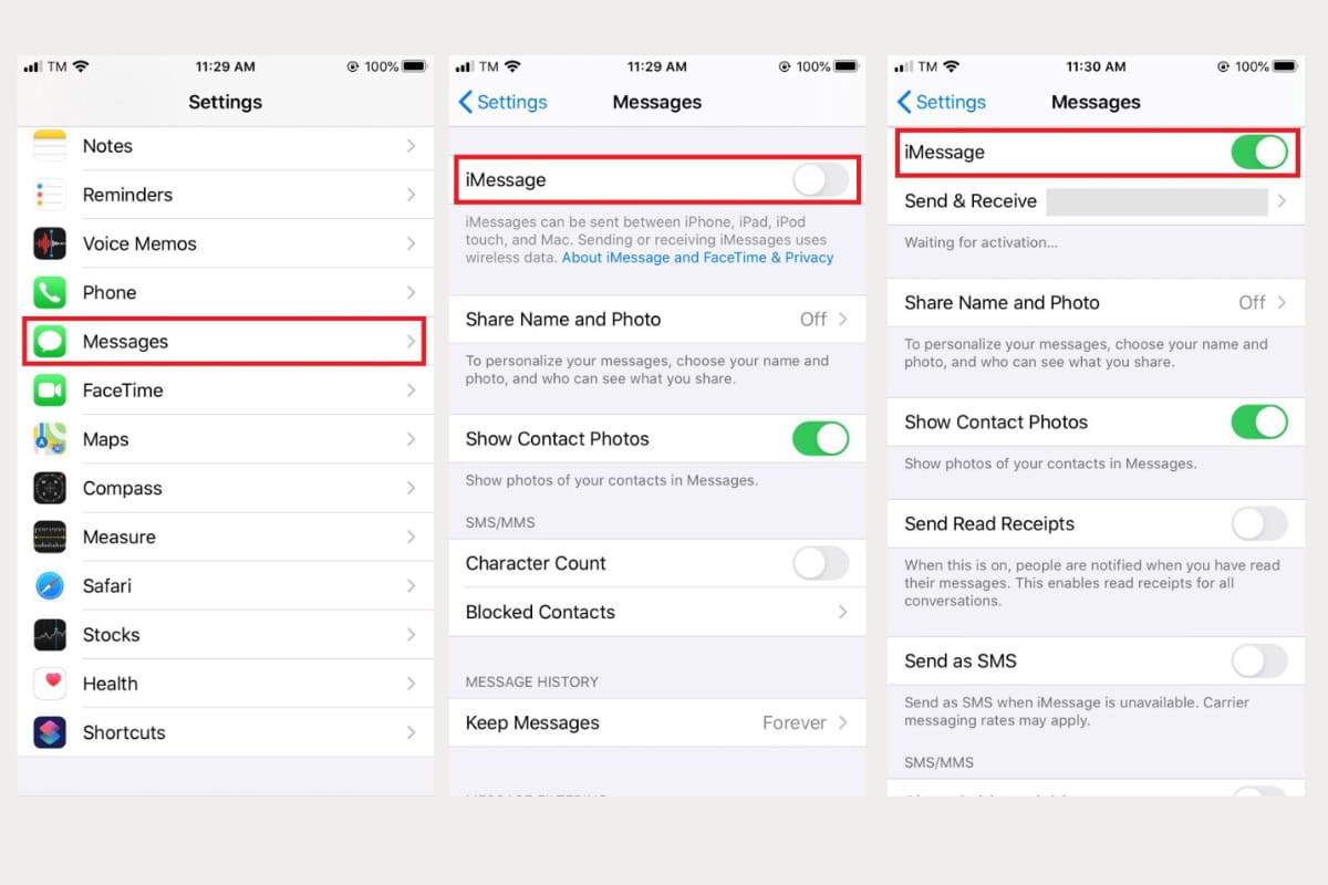 Các bước khắc phục lỗi không kích hoạt được iMessage/SMS trên eSIM