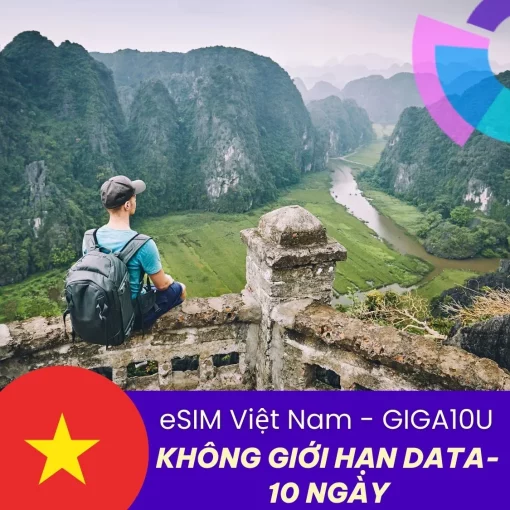 GIGA10U - eSIM Việt Nam 10 ngày không giới hạn tốc độ