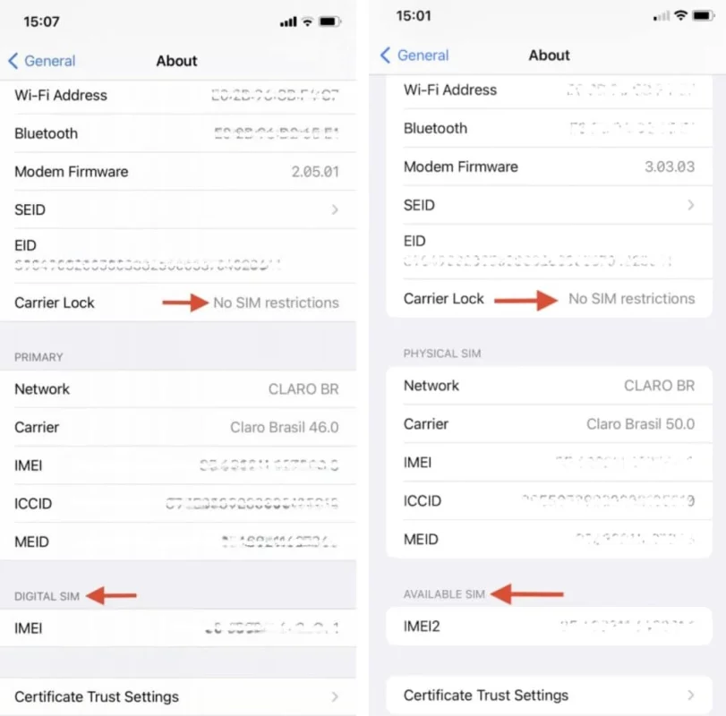 Các bước tìm số IMEI trên iPhone để kiểm tra có hỗ trợ eSIM không