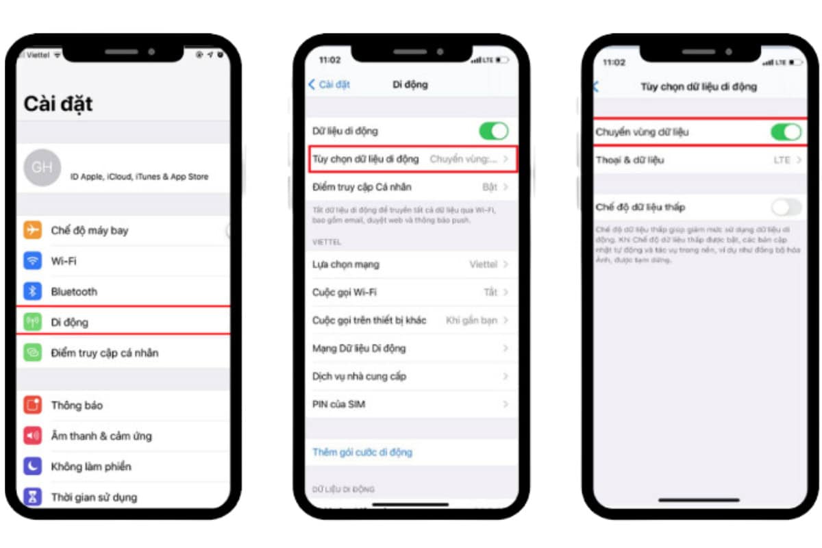 Kích hoạt chuyển vùng quốc tế trên iPhone