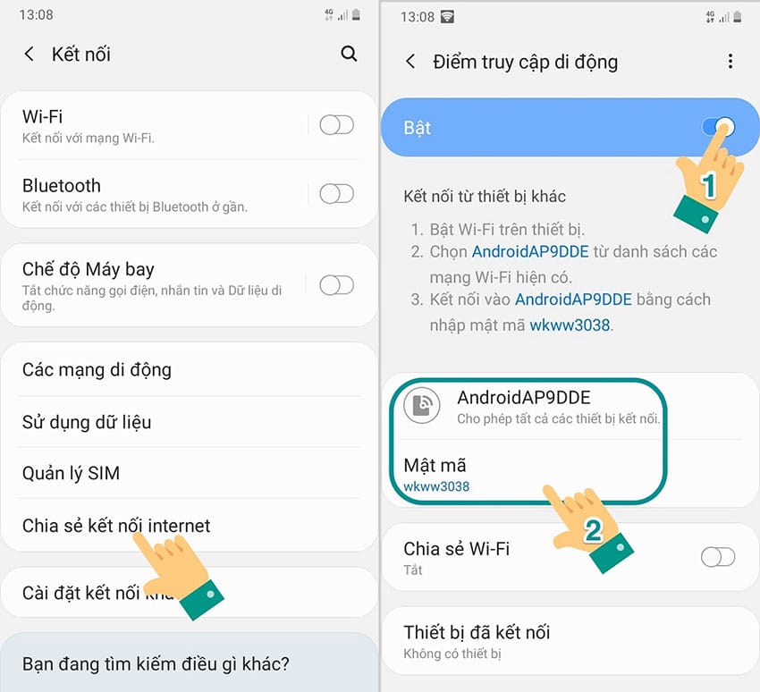 Cách phát WiFi bằng eSIM trên Android