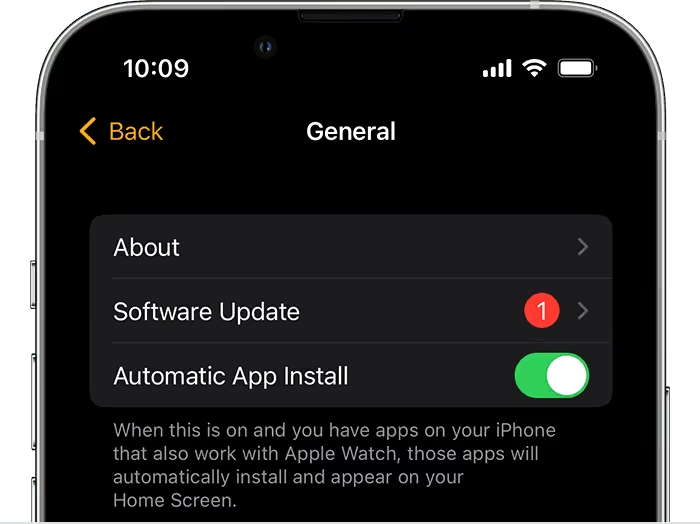 Vào cài đặt chung để cập nhật phần mềm iOS trên iphone