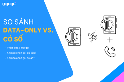 So sánh gói chỉ dữ liệu với gói có số điện thoại
