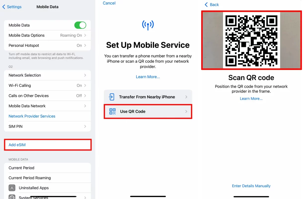 Các bước cài đặt eSIM trên iPhone