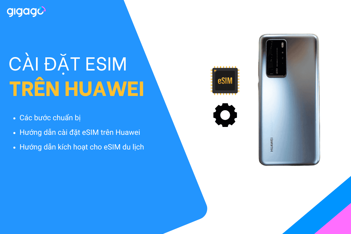 Cài đặt eSIM trên Huawei 