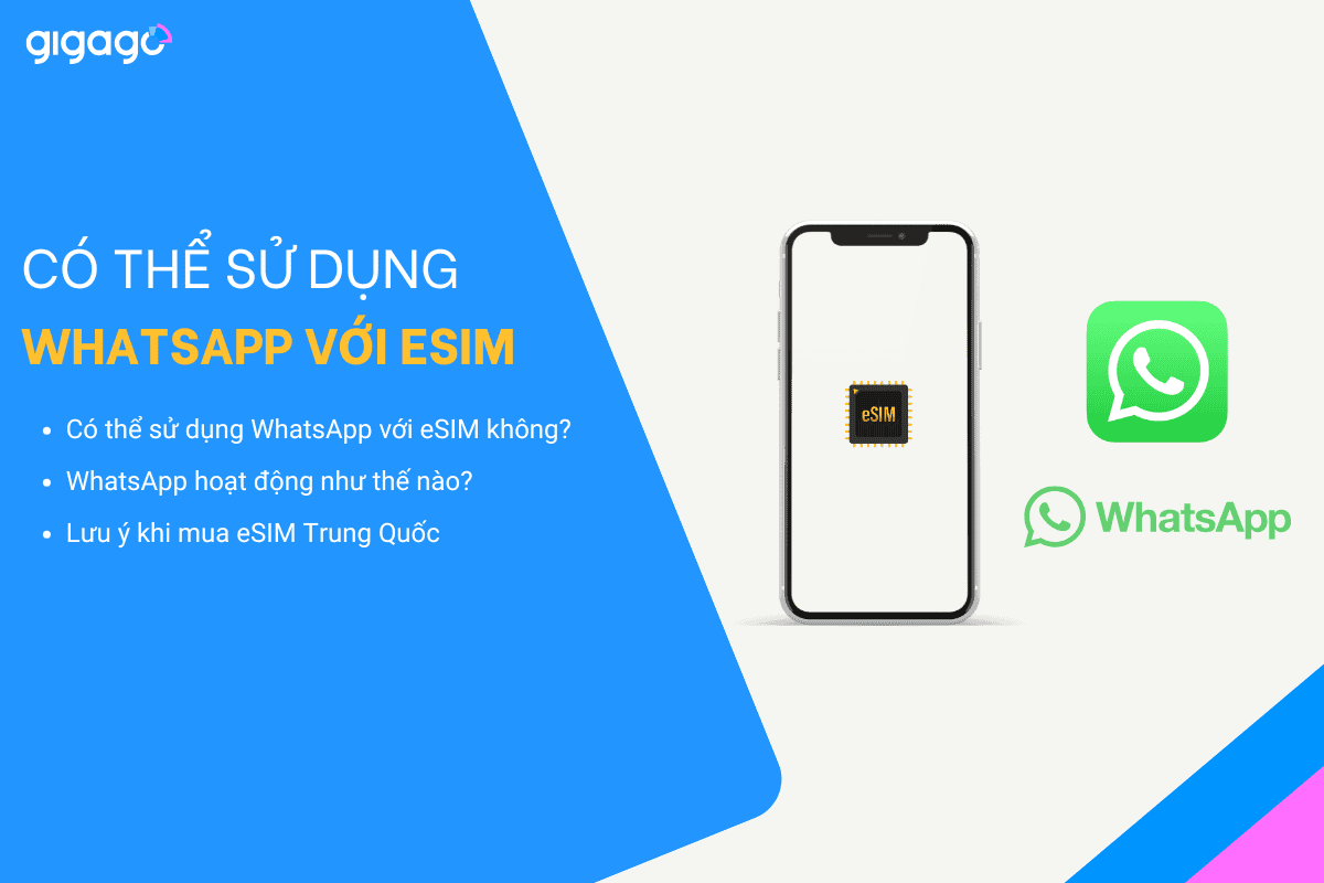 Có thể sử dụng whatsapp với eSIM không