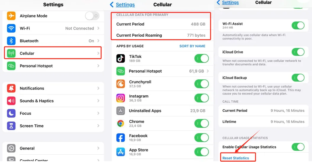 Cách kiểm tra dung lượng esim đã sử dụng trên iOS