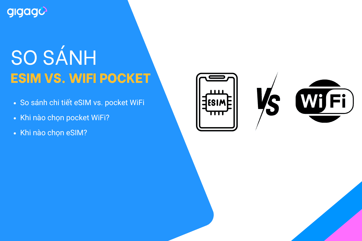 So sánh esim du lịch và WiFi pocket