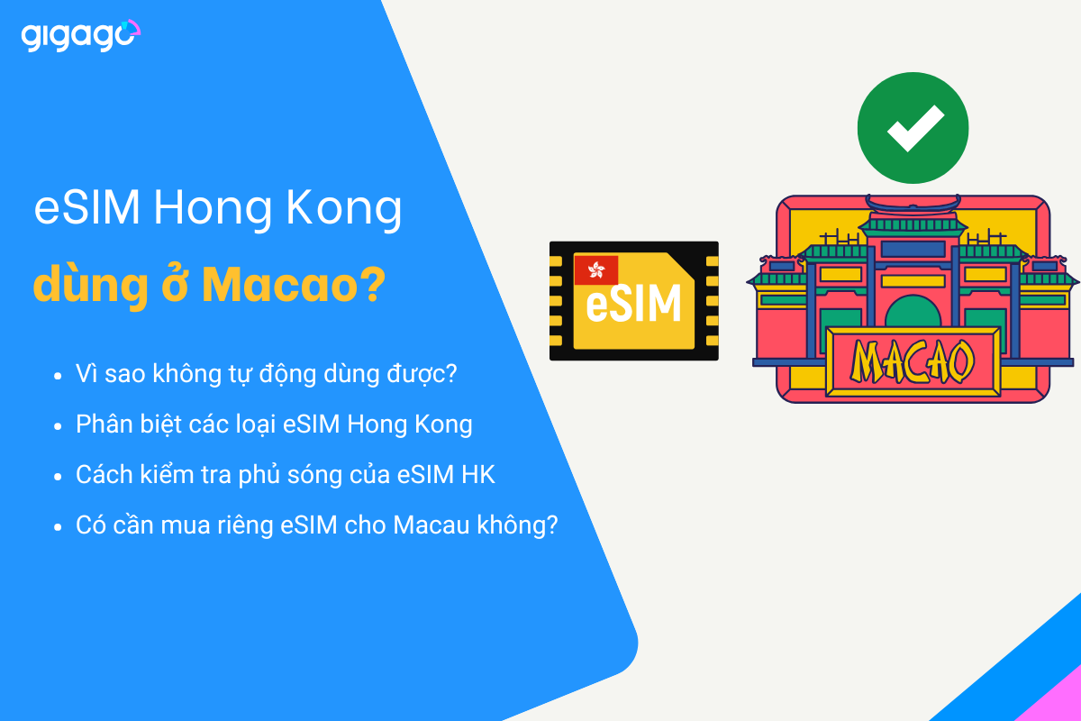 eSIM Hong Kong có dùng được ở Macao không
