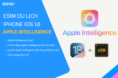 Apple Intelligence trên iOS 18 hỗ trợ gì khi dùng eSIM du lịch