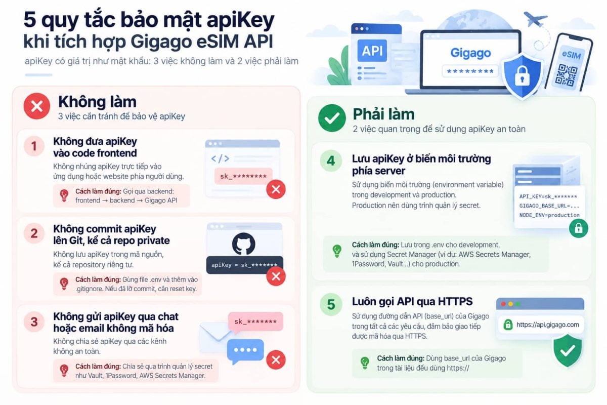 5 quy tắc bảo mật apiKey Gigago eSIM
